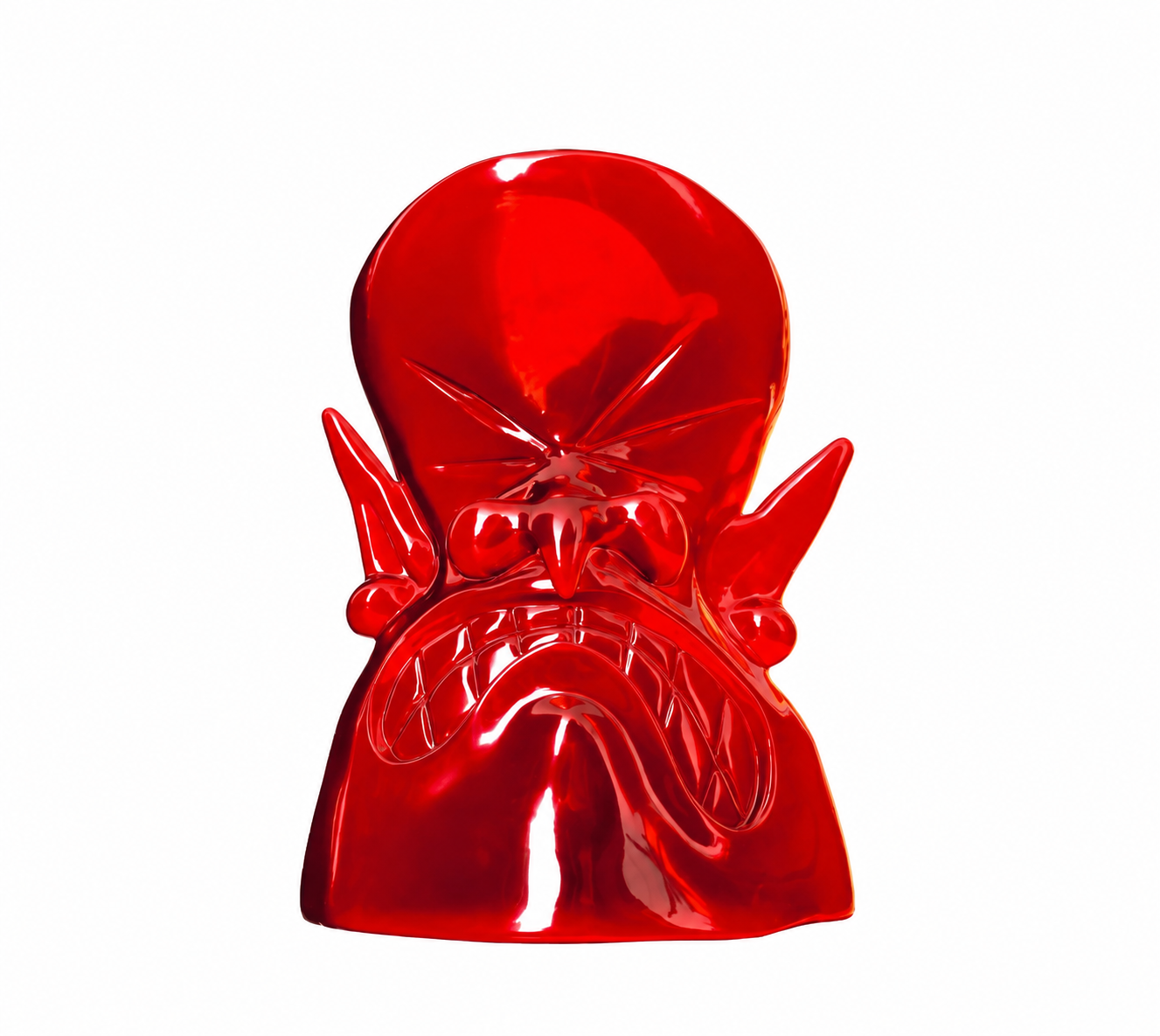 Scultura rossa traslucida